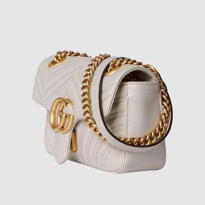 Mini Bolso GG Marmont Blanco 22 cm
