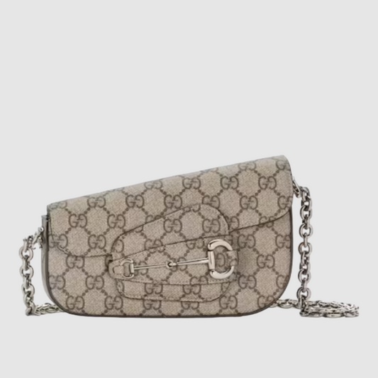 Bolso mini de hombro Horsebit 1955 ébano