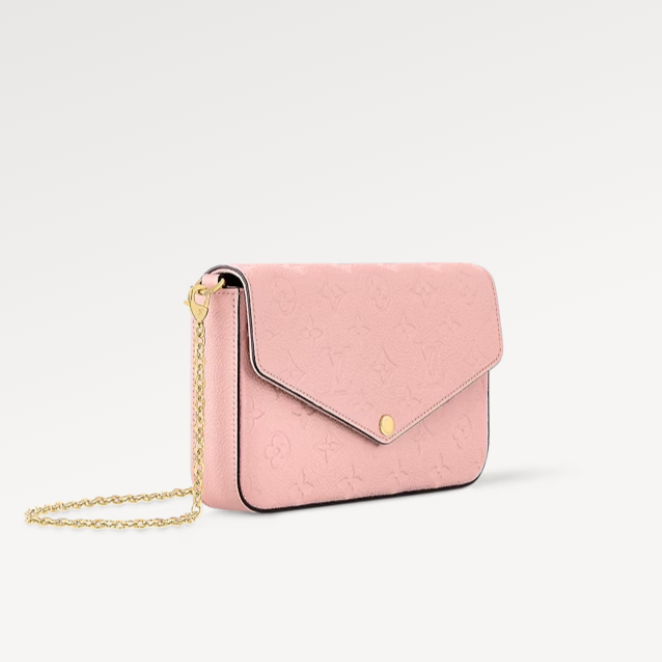 Cartera de mano con cadena Félicie Rosa