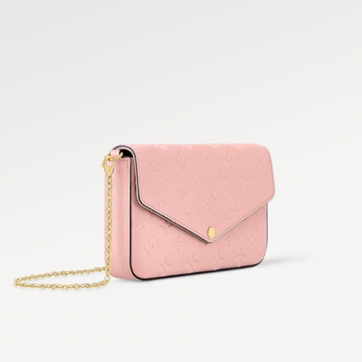 Cartera de mano con cadena Félicie Rosa