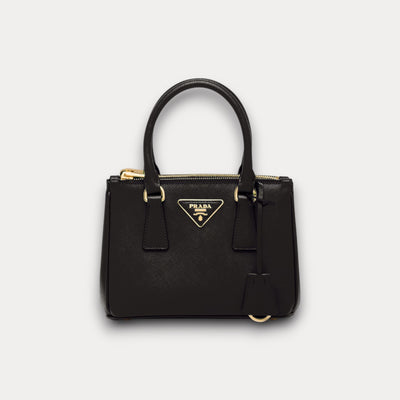 Minibolso Galleria Saffiano Negro 20 cm