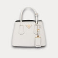 Bolso Double Saffiano Blanco 25 cm