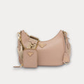 Bolso Saffiano Re-Edition 2005 Beige 22 cm