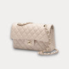 Bolso Pequeño Clásico Beige Claro 23 cm