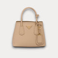 Bolso Double Saffiano Beige 25 cm