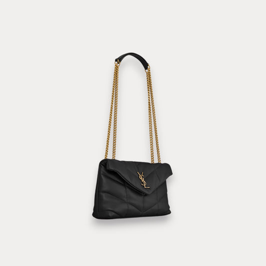 Bolso Puffer Negro 23 cm