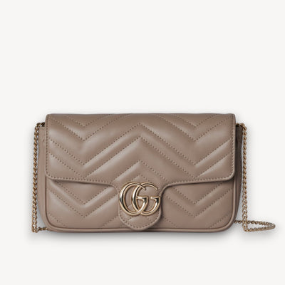 Mini Bolso GG Marmont Marrón 21 cm