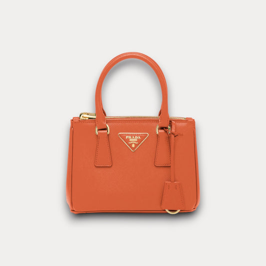 Minibolso Galleria Saffiano Naranja 20 cm