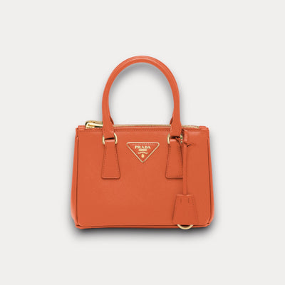 Minibolso Galleria Saffiano Naranja 20 cm