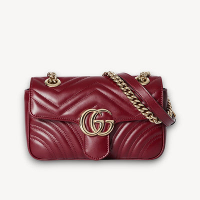Mini Bolso GG Marmont Rojo 22 cm