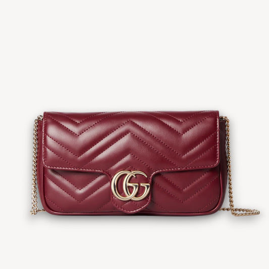 Mini Bolso GG Marmont Rojo 21 cm