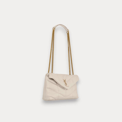 Bolso Puffer Blanco 23 cm
