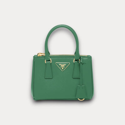 Minibolso Galleria Saffiano Verde 20 cm
