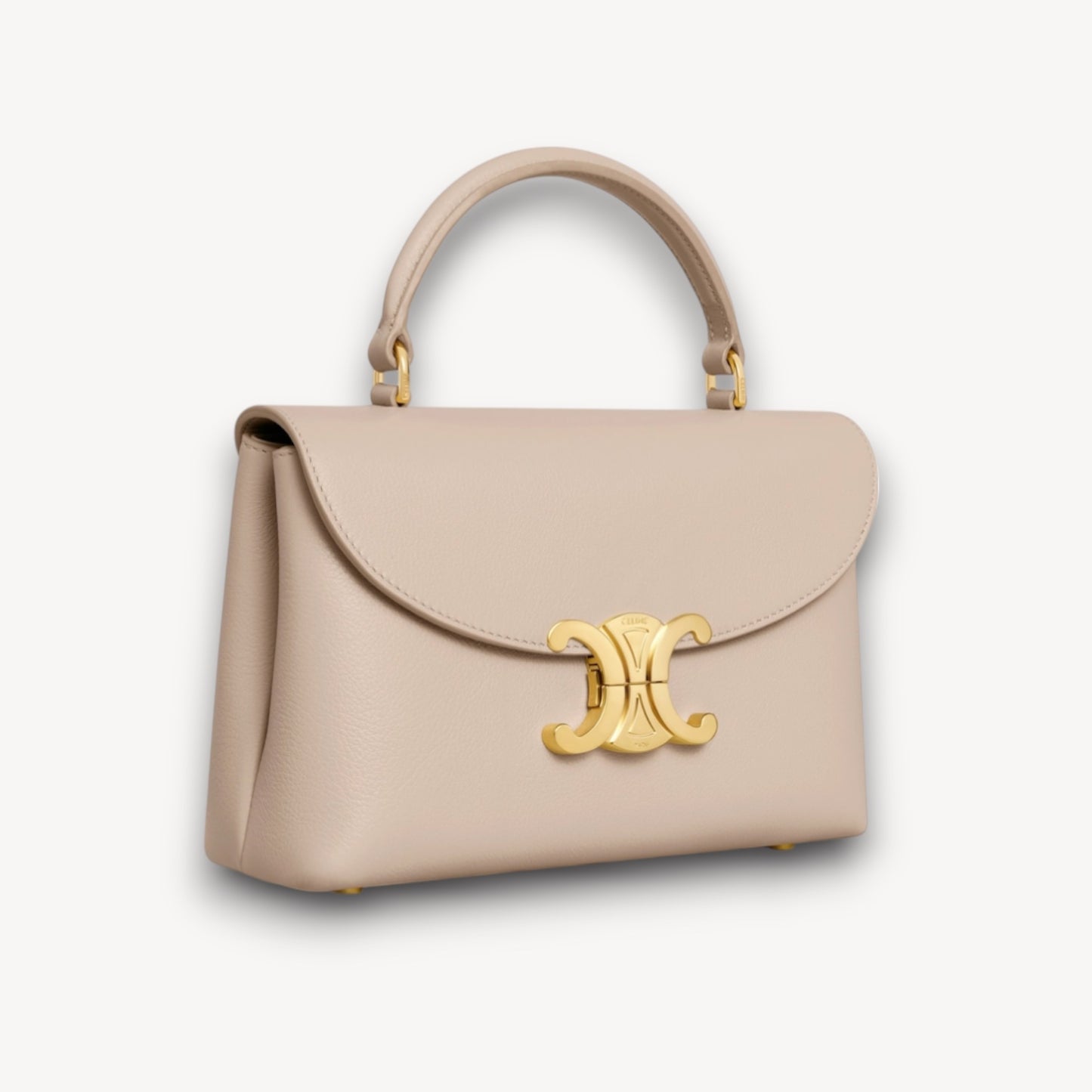 Bolso Nino Mediano Beige Rugoso 20 cm
