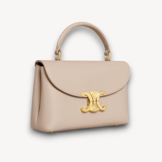Bolso Nino Mediano Beige Rugoso 20 cm
