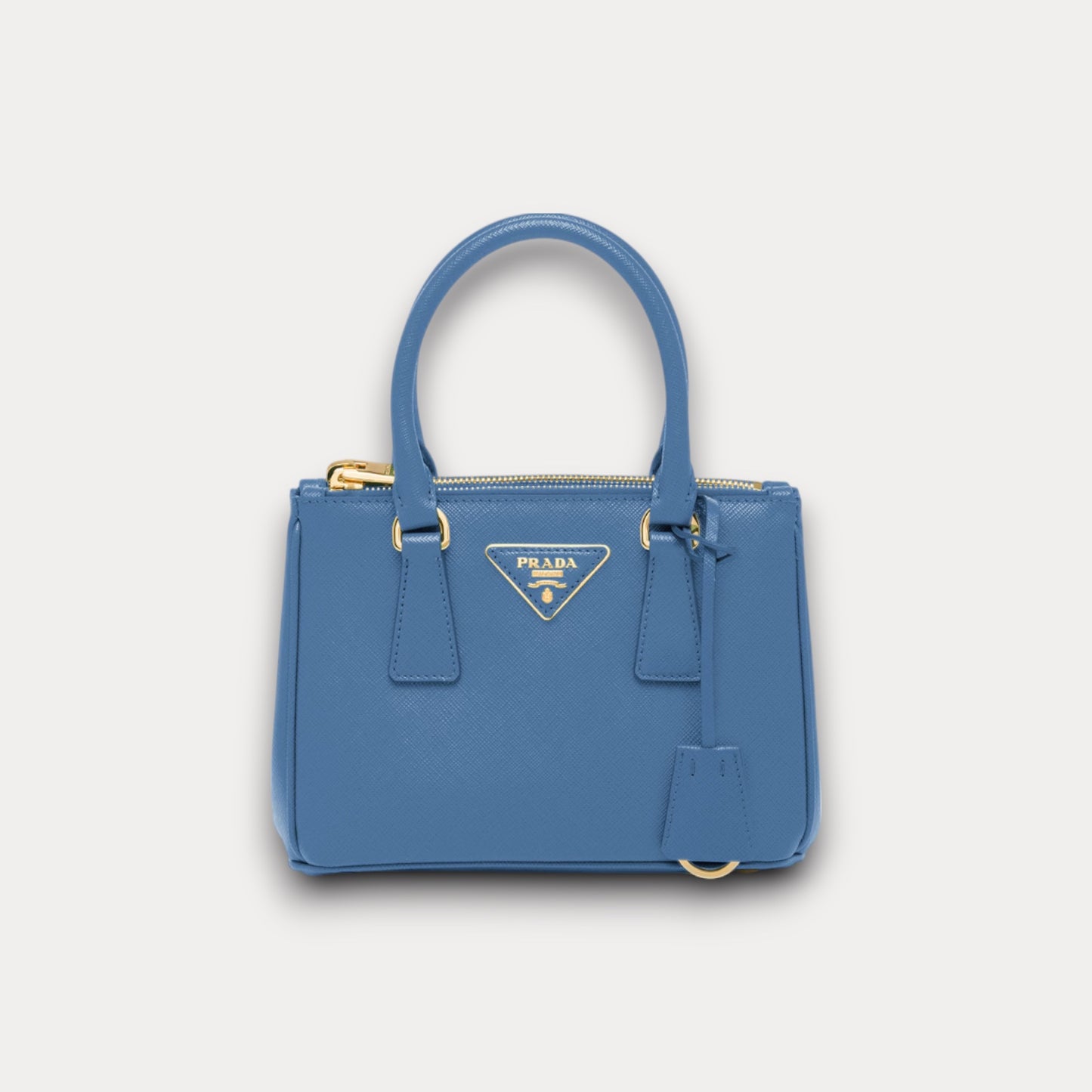 Minibolso Galleria Saffiano Azul 20 cm