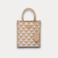 Bolso Saffiano Beige/Blanco 17 cm