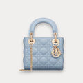 Minibolso Lady Dior azul 17 cm