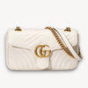 Bolso De Hombro GG Marmont Blanco 26 cm