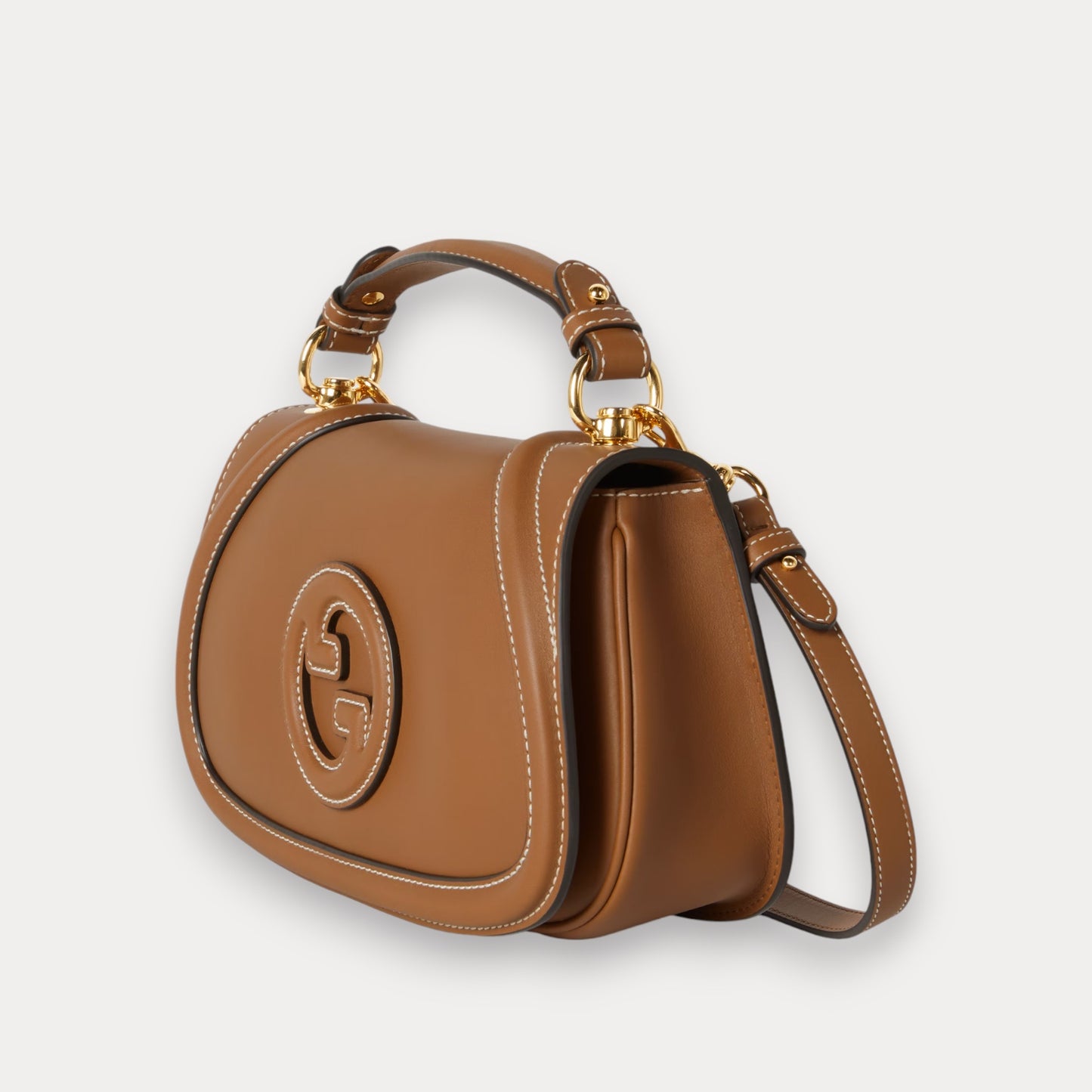 Bolso mano Blondie asa tamaño pequeño Marrón