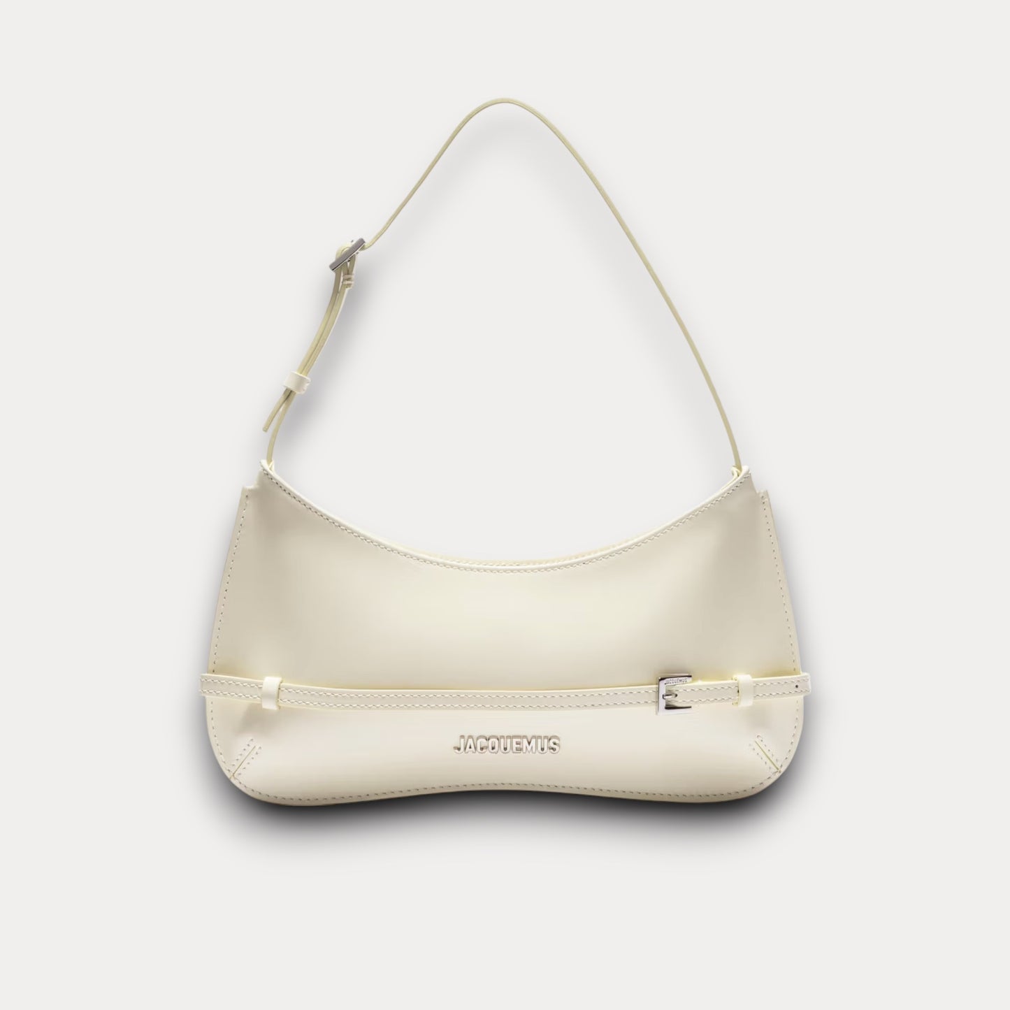 Bolso Bisou Blanco Charol 27 cm