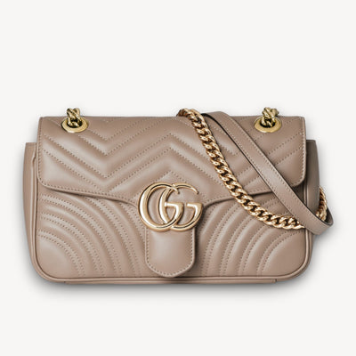 Bolso De Hombro GG Marmont Marrón 26 cm