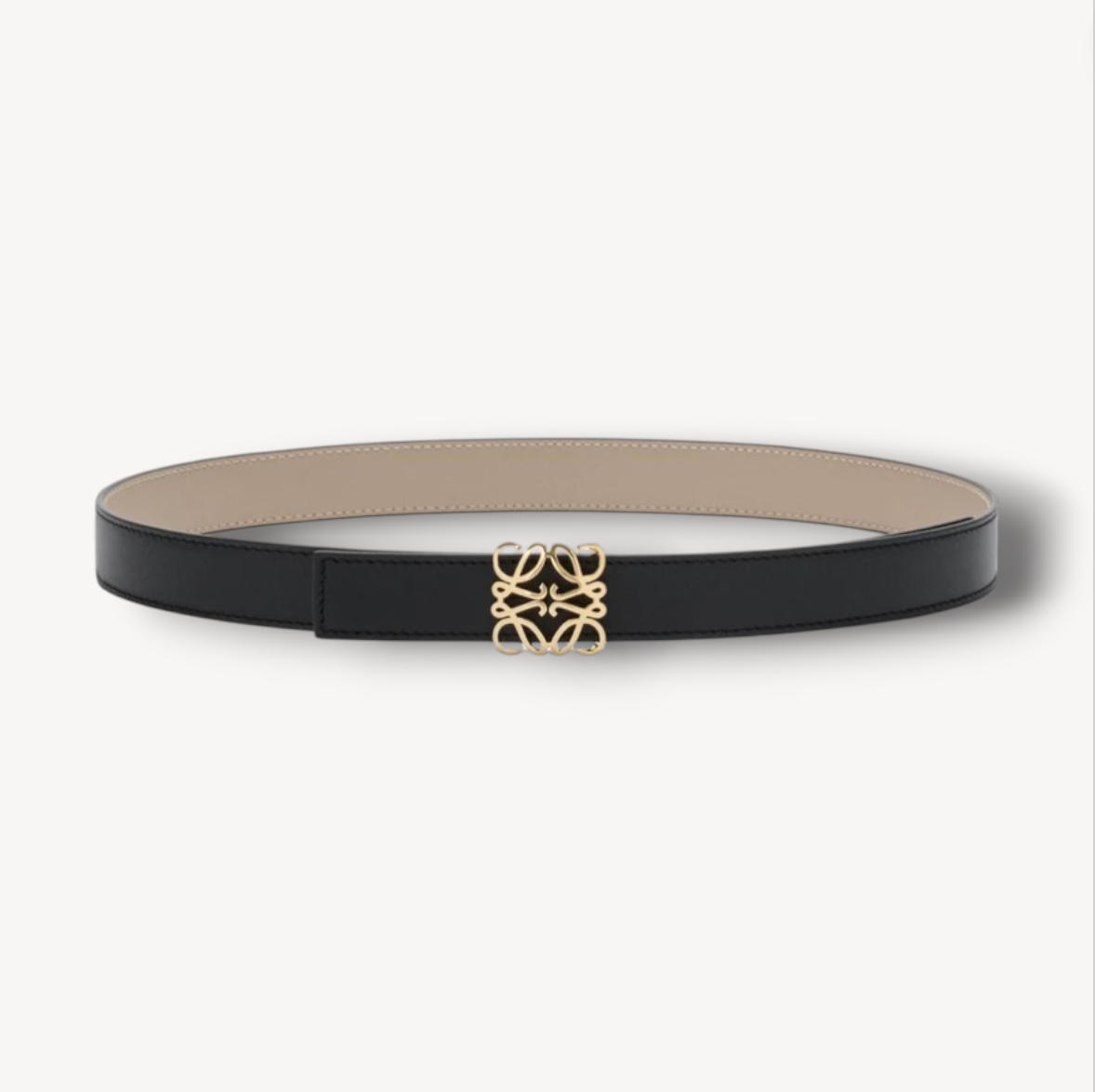 Cinturón reversible Negro/Arcilla