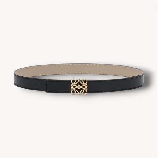 Cinturón reversible Negro/Arcilla