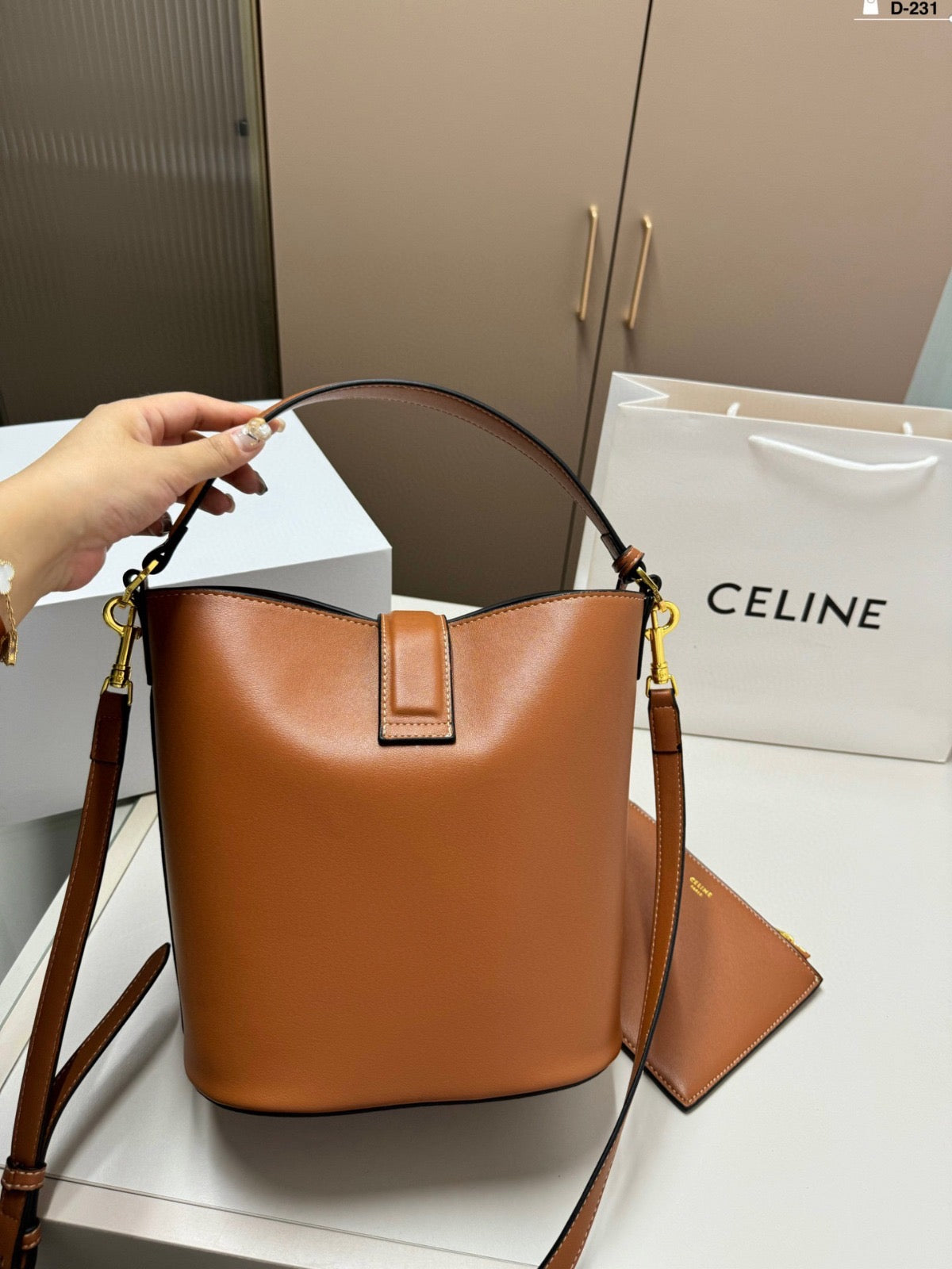 Bolso Louise Mediano Marrón 23 cm