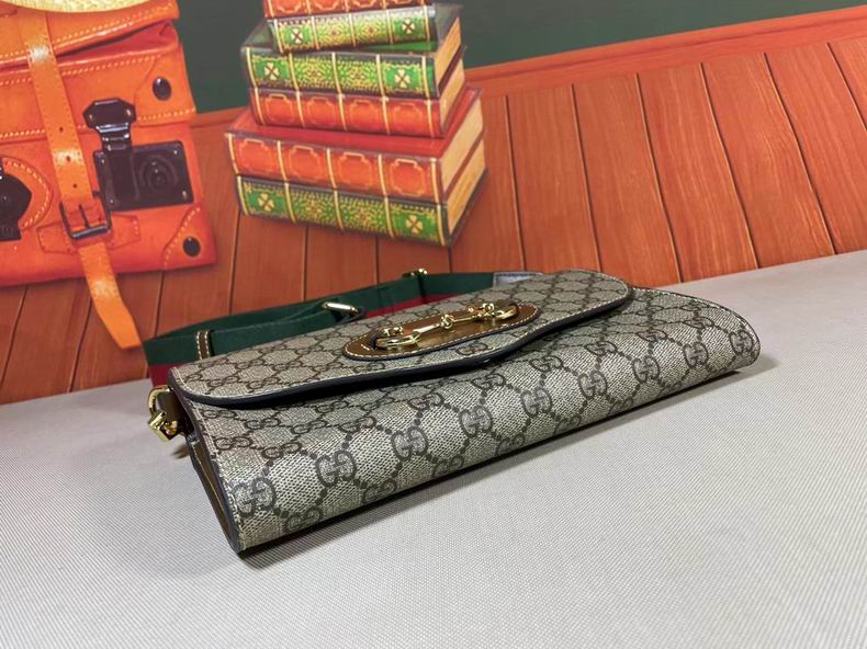 Bolso Gucci Horsebit 1955 Plano Marrón