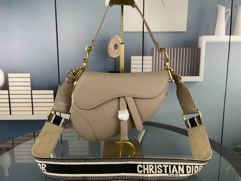 Bolso saddle con bandolera Beige