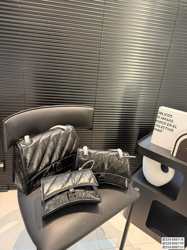 Bolso Crush Acolchado Negro/Negro