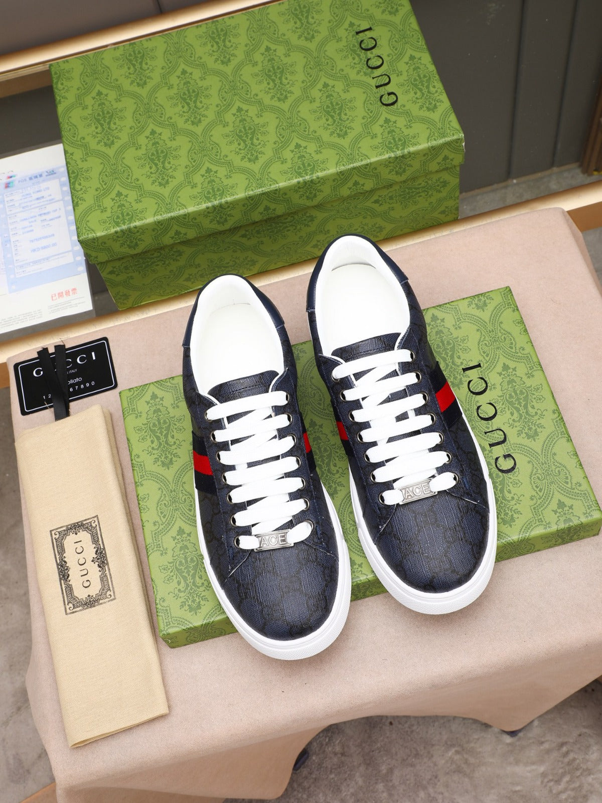 Zapatilla Gucci Ace Con Tribanda