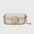 Bolso pequeño de hombro Horsebit 1955 Beige