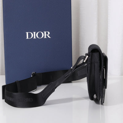 Bolso Pochette Saddle Dior Oblique en jacquardnegro