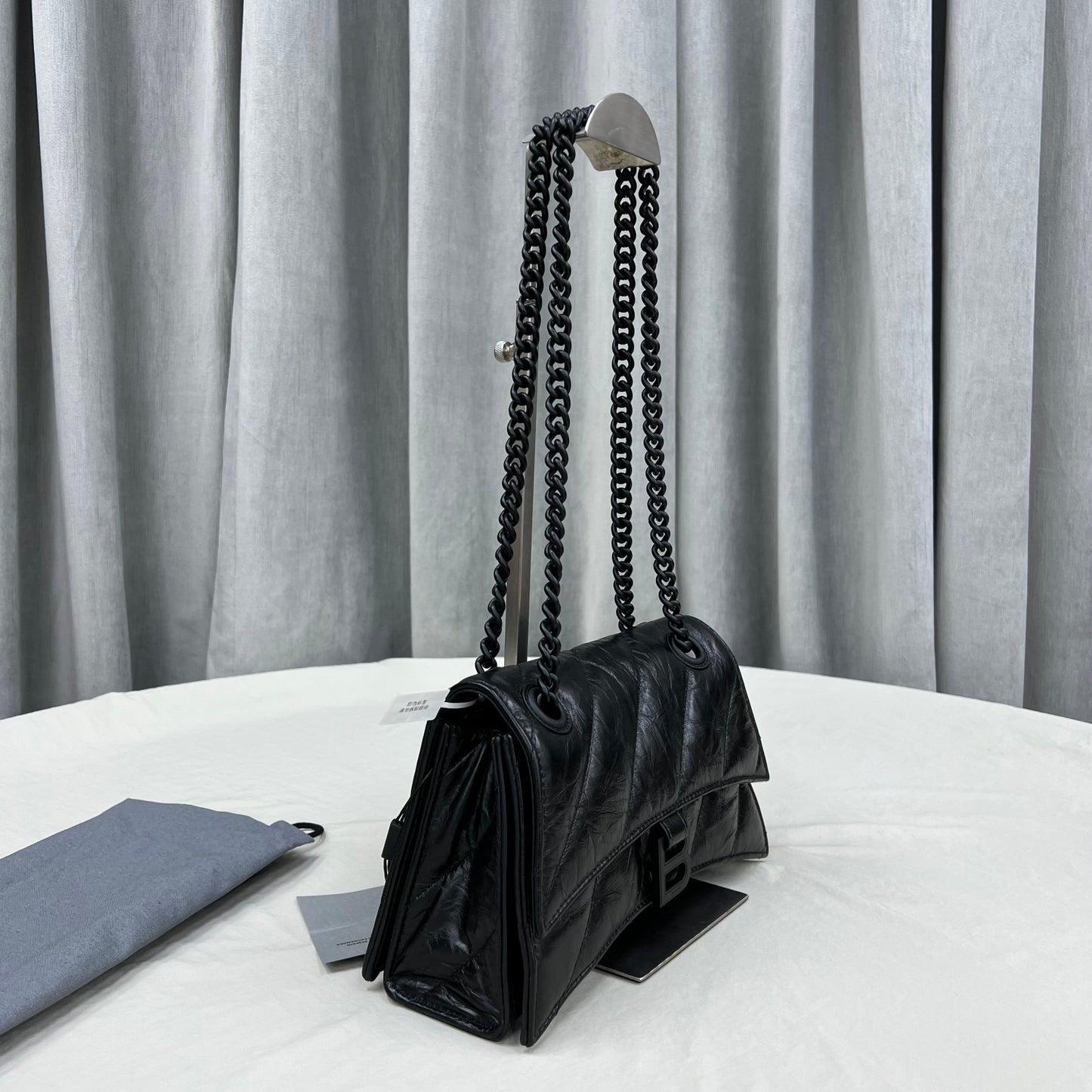 Bolso Crush Acolchado Negro/Negro
