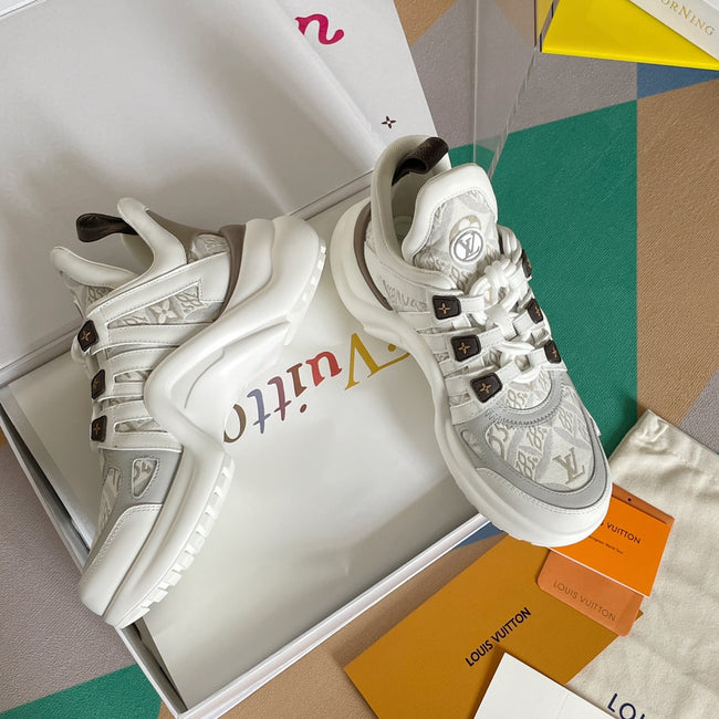 Zapatos Zapatillas Louis Vuitton Mujer Blancas Zapatillas LV