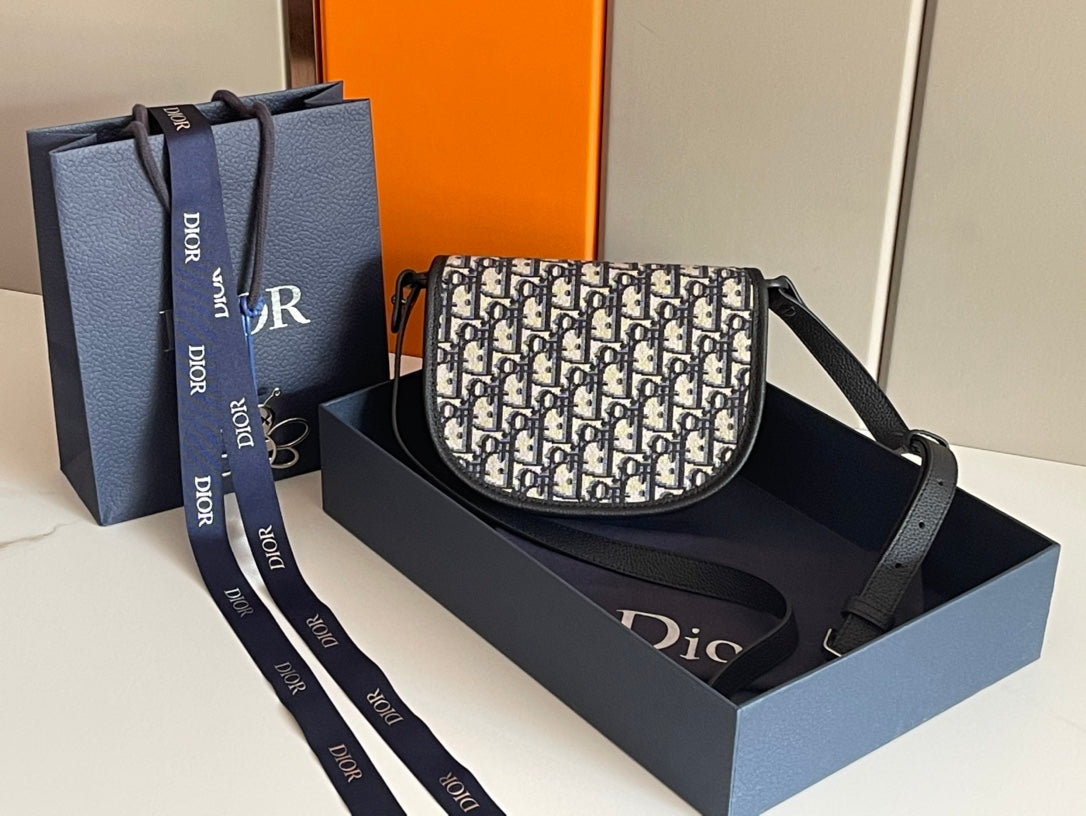 Bolso Messenger Gallop en jacquard beige y negro