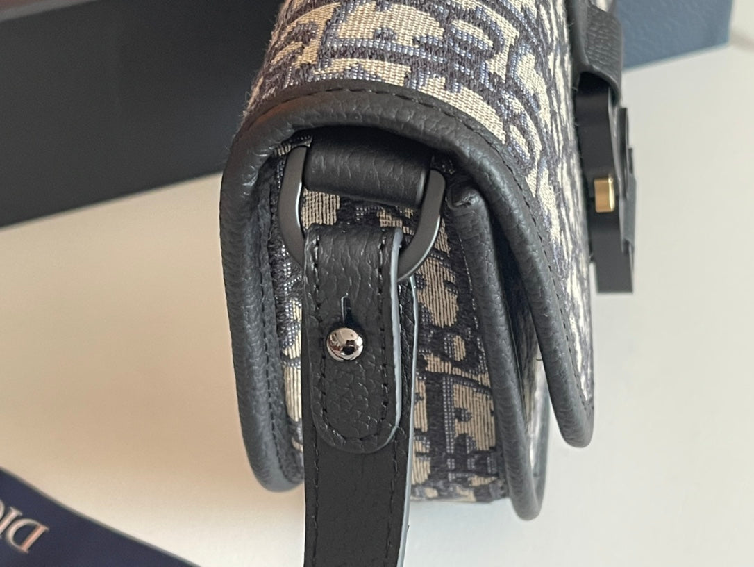 Bolso Messenger Gallop en jacquard beige y negro