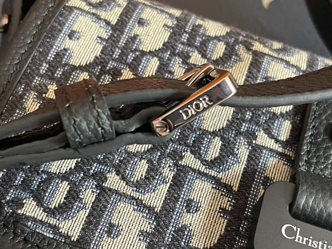Bolso Messenger Gallop en jacquard beige y negro