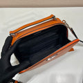 Bolso Prada Brique de piel Saffiano Papaya