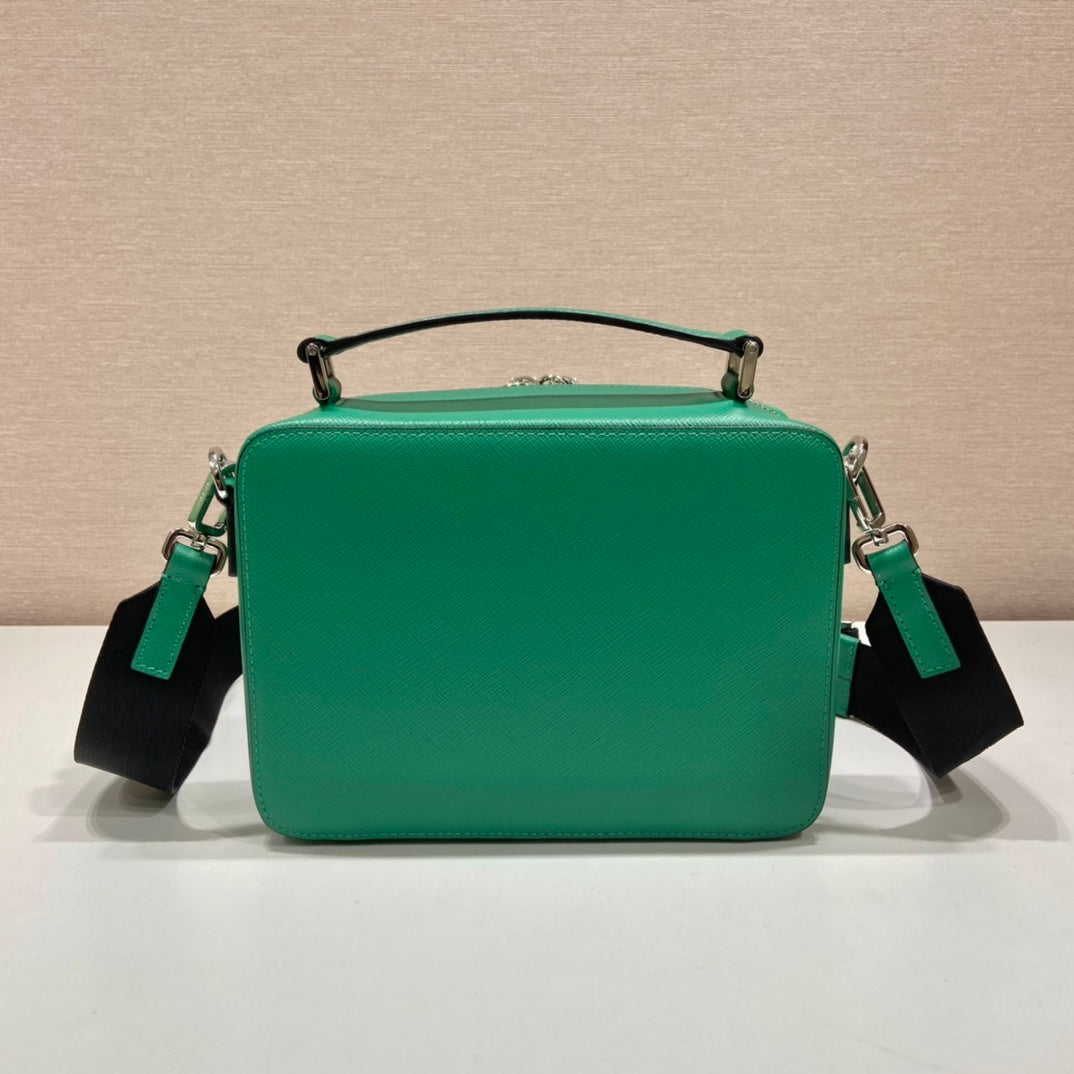 Bolso Prada Brique de piel Saffiano Verde