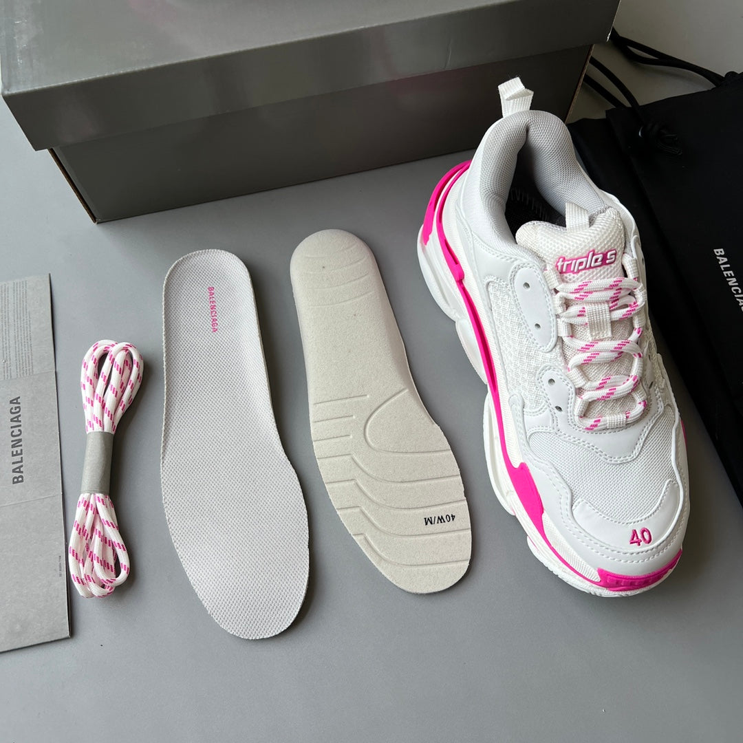 Zapatillas Balenciaga Triple S Blancas/Rosas
