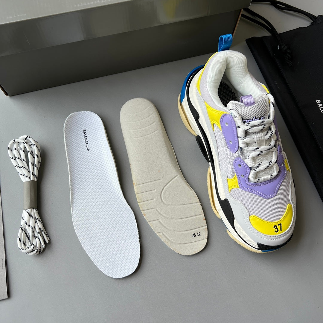 Zapatillas Balenciaga Triple S Blancas/Lilas/Amarillas