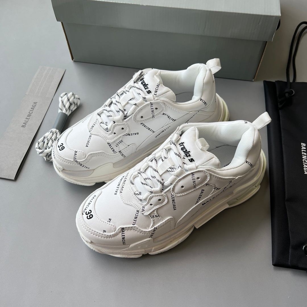 Zapatillas Balenciaga Triple S Blancas Logo