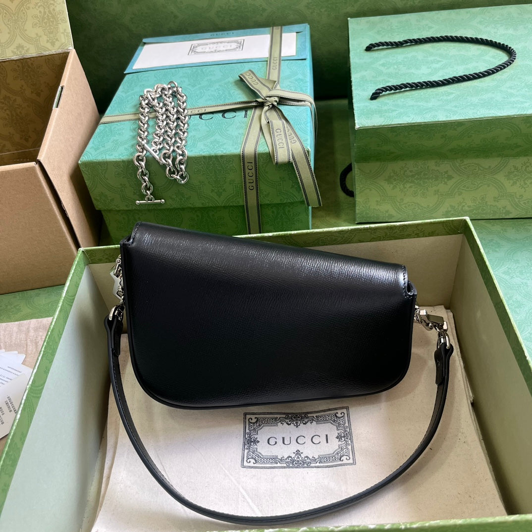 Bolso mini de hombro Horsebit 1955 negro
