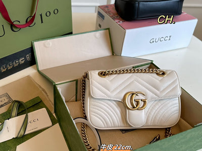 Mini Bolso GG Marmont Blanco 22 cm