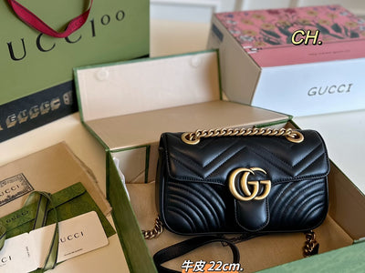 Mini Bolso GG Marmont Negro 22 cm