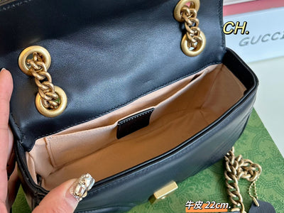 Mini Bolso GG Marmont Negro 22 cm