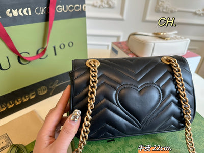 Mini Bolso GG Marmont Negro 22 cm